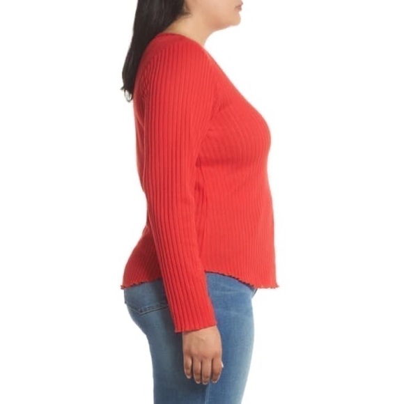 BP lightweight rib knit layering Henley plus size 2X - Picture 4 of 7